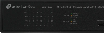 Коммутатор TP-Link SG3428XF (L2+) 4xКомбо(1000BASE-T/SFP) 20SFP 4SFP+ управляемый