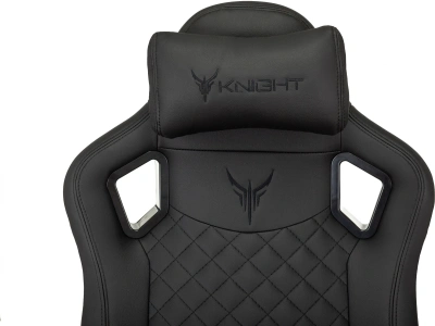 Кресло игровое Knight Craft черный экокожа с подголов. крестов. металл