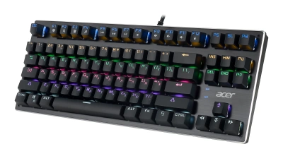Клавиатура Acer OKW126 механическая черный USB Multimedia for gamer для ноутбука LED (ZL.KBDEE.00G) кабель 1.8м
