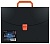 Портфель Бюрократ Black Opal BLPP01OR 1 отдел. A4 пластик 0.7мм черный/оранжевый