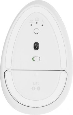 Мышь Logitech Lift белый оптическая 4000dpi silent беспров. BT/Radio USB для ноутбука 5but (910-006486)