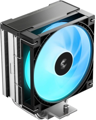 Устройство охлаждения(кулер) Deepcool AG400 G2 ARGB Soc-AM5/AM4/1200/1700/1851 серебристый/черный 4-pin 30.93dB Al+Cu 230W 641gr Ret (R-AG400-BKAMMG2-G)