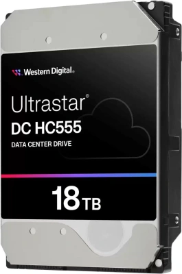 Жесткий диск WD SATA-III 18TB 0B48723 WUH722018CLE6L4 Ultrastar DC HC555 512E (7200rpm) 512Mb 3.5"