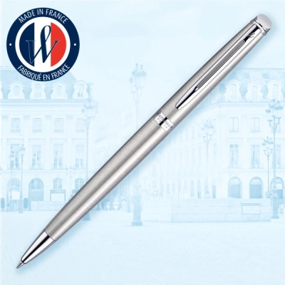 Ручка шариков. Waterman Hemisphere (S0920470) Steel CT M син. черн. подар.кор.