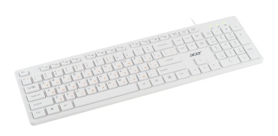 Клавиатура Acer OKW123 белый USB Multimedia (ZL.KBDEE.00D) кабель 1.5м