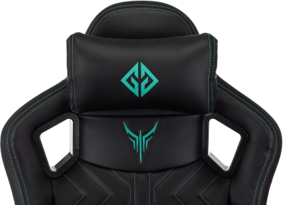 Кресло игровое Knight Titgame черный экокожа с подголов. крестов. пластик