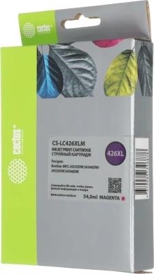 Картридж струйный Cactus CS-LC426XLM пурп.пигм. (54мл) для Brother MFC-J4335DW/J4340DW/J4535DW/J4540DW с чипом