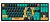 Клавиатура A4Tech AT87 Renegade черный/зеленый USB for gamer LED (AT87) кабель 1.8м