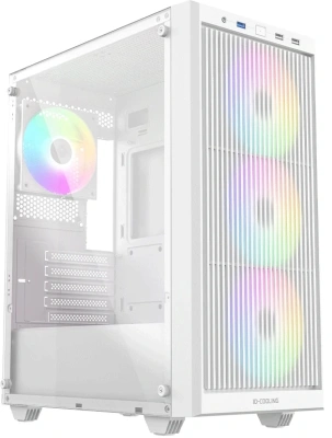 Корпус ID-Cooling Ware 300 белый без БП mATX 6x120mm 2xUSB2.0 1xUSB3.0 audio bott PSU