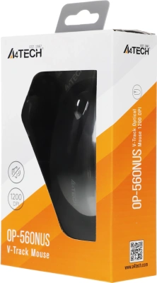 Мышь A4Tech OP-560NUS черный оптическая 1200dpi silent USB 2but