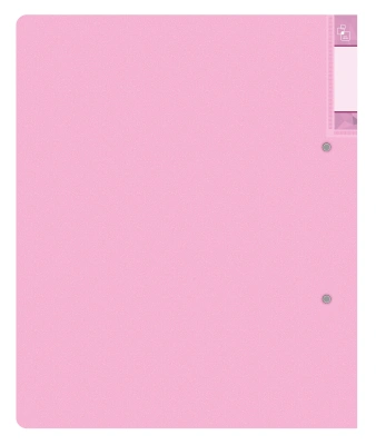 Папка на 2-х D-кольцах Бюрократ Минерал GEM0812/2RPIN A4 пластик 0.7мм кор.32мм торц.карм с бум. встав розовый аметист