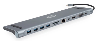 Стыковочная станция Digma DS-950 USB Type-C серый 1xHDMI 1xVGA 1xRJ-45 1xUSB Type-C 1xUSB 3.0 4xUSB