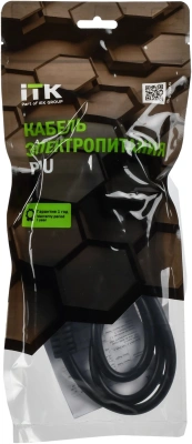 Шнур питания ITK PC-C19C20-1M C19-C20 проводник.:3x1.5мм2 1м 230В 16А черный