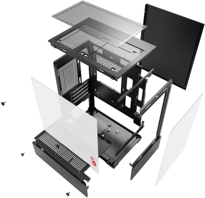 Корпус Bloody CC-125 черный без БП mATX 5x120mm 2xUSB2.0 1xUSB3.0 audio bott PSU