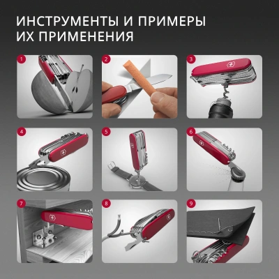 Нож перочинный Victorinox Huntsman (1.3713.T2) 91мм 15функц. синий полупрозрачный карт.коробка