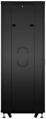 Шкаф серверный Cabeus (SH-05C-42U60/100-BK) напольный 42U 600x1000мм пер.дв.стекл металл 800кг черный 900мм 111.4кг 220град. 2055мм IP20 сталь