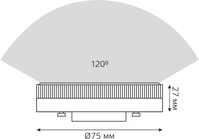 Лампа светодиодная Gauss 108008308 8Вт цок.:GX53 таблетка 220B св.свеч.бел.хол. (упак.:10шт)