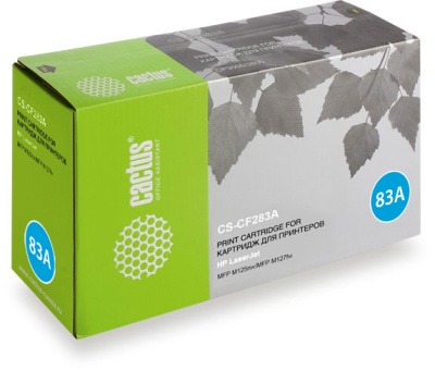 Картридж лазерный Cactus CS-CF283A CF283A черный (1500стр.) для HP LJ Pro M125nw/M127fw с чипом