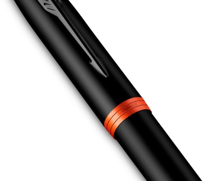 Ручка роллер Parker IM Vibrant Rings T315 (2172945) Flame Orange PVD F черн. черн. подар.кор.