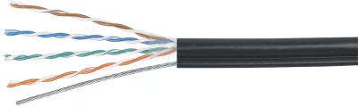 Кабель информационный Cabeus UTP-4P-CAT.5E-SOLID-ST-OUT кат.5E U/UTP 4 пары PE внешний 305м черный