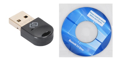 Адаптер USB Digma D-BT502 BT5.0+EDR class 1.5 20м черный