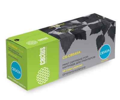 Картридж лазерный Cactus CS-CB542A CB542A желтый (1400стр.) для HP CLJ CP1215/1515/CM1312