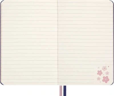 Блокнот Moleskine LIMITED EDITION SAKURA LESU08MM710 Pocket 90x140мм обложка текстиль 160стр. линейка синий 2025