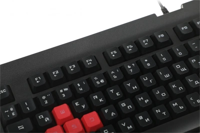 Клавиатура A4Tech Q100 черный USB for gamer LED (Q100 USB) кабель 1.8м