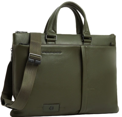 Деловая сумка мужская Piquadro Russel CA4021W137/VE2 с отделением для ноутбука 15.6" хаки натур.кожа