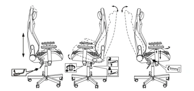 Кресло игровое Knight Outrider черный/красный ромбик экокожа с подголов. крестов. металл