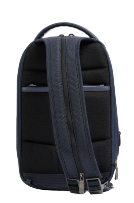 Рюкзак слинг мужской Piquadro Oberon CA7277W150/BLU синий нейлон/натур.кожа