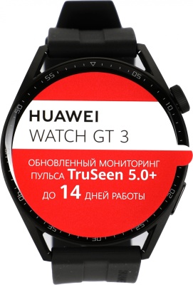 Смарт-часы Huawei Watch GT 3 JPT-B29 46мм 1.43" AMOLED корп.черный рем.черный разм.брасл.:140-210мм (55028464)