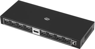 Сплиттер аудио-видео Digma DHSP-v2x8 HDMI (f)/8xHDMI (f) черный