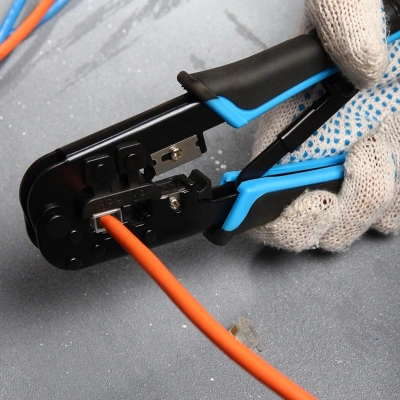 Инструмент обжимной PROconnect HT-568R 12-3432-6 для RJ-45/RJ-12/RJ-11 черный/синий