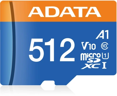 Флеш карта microSDXC 512GB A-Data AUSDX512GUICL10A1-RA1 Premier + adapter