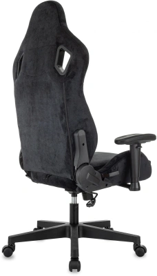 Кресло игровое Zombie Ghost Fabric черный Light-20 с подголов. крестов. пластик