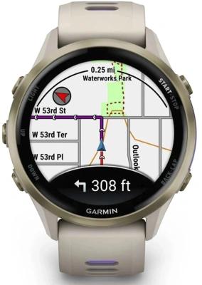 Смарт-часы Garmin Forerunner 970 47мм 1.4" AMOLED корп.серый рем.серый/синий (010-02969-12)