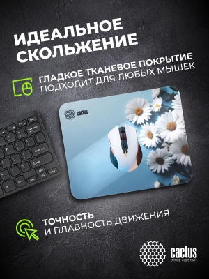 Коврик для мыши Cactus Daisies рисунок 250x200x3мм (CS-MPC-D07S)