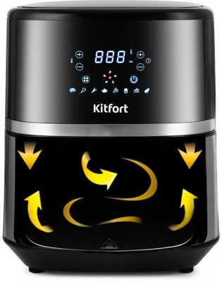 Аэрогриль Kitfort КТ-2221 3.3л 1500Вт черный/серебристый