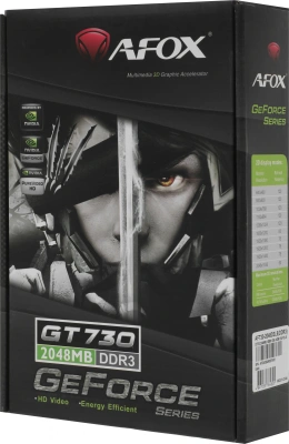 Видеокарта Afox PCI-E 2.0 AF730-2048D3L5 NVIDIA GeForce GT 730 2Gb 64bit GDDR3 900/1333 DVIx1 HDMIx1 CRTx1 HDCP Ret low profile