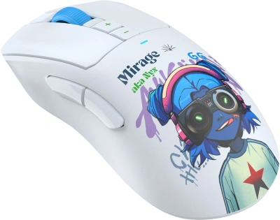 Мышь A4Tech Bloody R73 Ultra Duo белый/рисунок оптическая 20000dpi беспров. USB/USB-C 7but (R73 ULTRA DUO NYX MIRAGE)