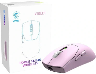 Мышь MSI Forge GM340 W фиолетовый оптическая 12000dpi беспров. BT/Radio USB 5but (S12-4301810-HH9)