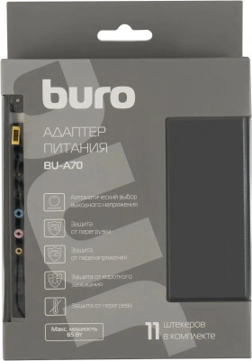 Блок питания Buro BU-A70 автоматический 65W 18.5V-20V 11-коннект. 3.5A от бытовой электросети