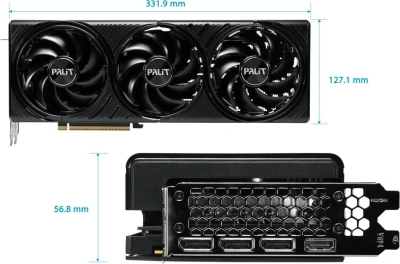 Видеокарта Palit PCI-E 5.0 PA-RTX5080 INFINITY 3 OC NVIDIA GeForce RTX 5080 16Gb 256bit GDDR7 2295/30000 HDMIx1 DPx3 HDCP Ret
