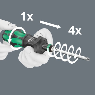 Набор отверток Wera Kraftform Kompakt Turbo Imperial 1 в компл.:19 предметов (WE-057483)