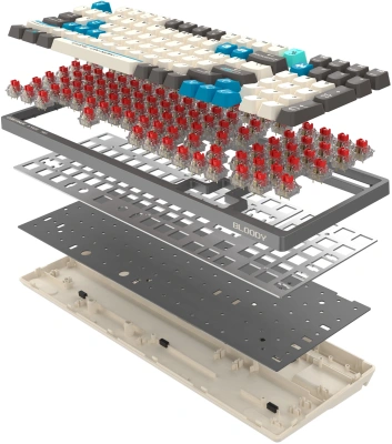 Клавиатура A4Tech S98 Pixels механическая серый/бежевый USB for gamer LED (S98) кабель 1.8м