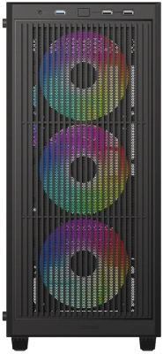 Корпус ID-Cooling Ware 300 черный без БП mATX 6x120mm 2xUSB2.0 1xUSB3.0 audio bott PSU
