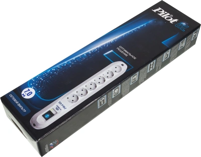 Сетевой фильтр Pilot GL 7м (6 розеток) белый (коробка)
