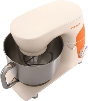 Миксер планетарный Vitek VT-PM0331 1800Вт кремовый/оранжевый