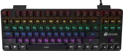 Клавиатура Оклик 969G SHOTGUN механическая черный USB Multimedia for gamer LED